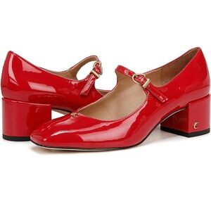 Chic Red Patent Leather Mary Jane Shoes